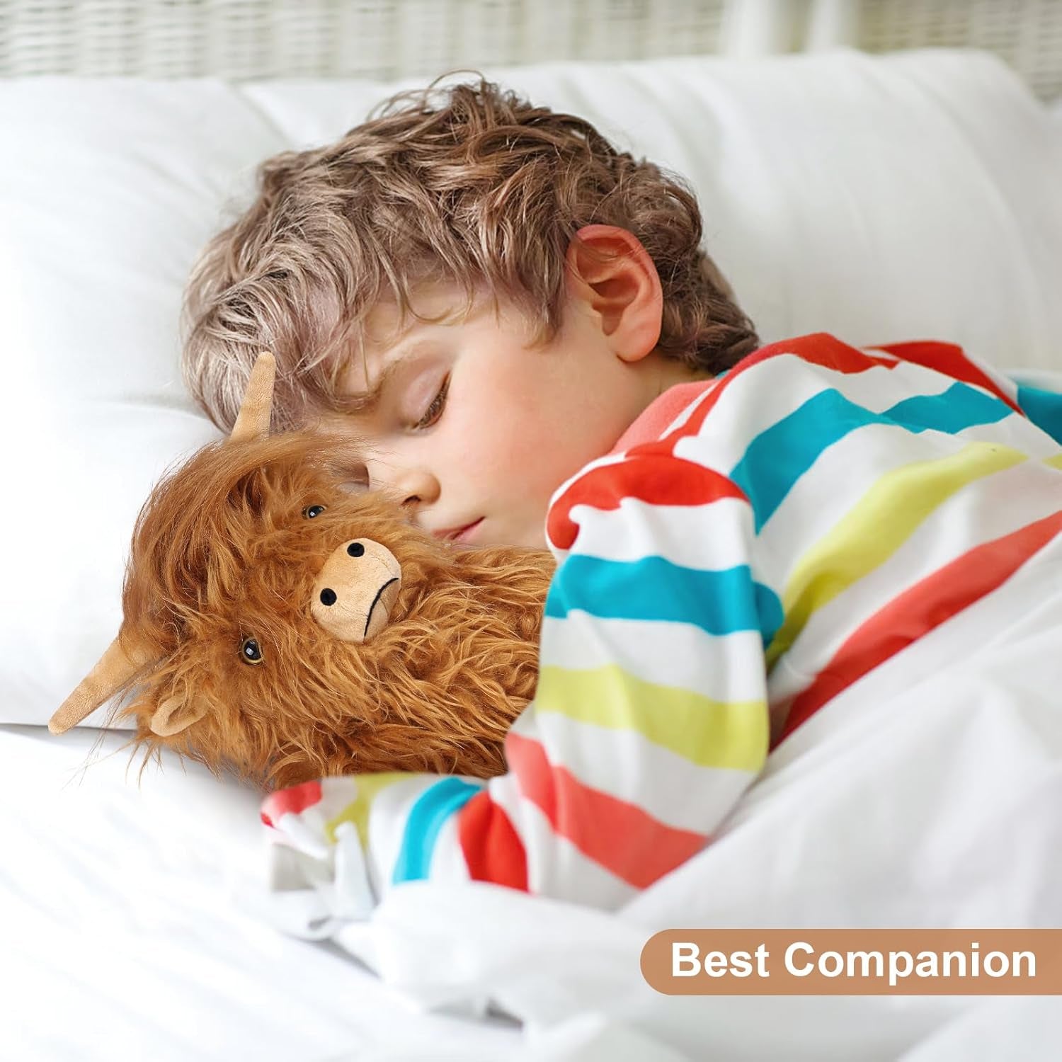 Microwavable Highland Cow Plush Toy - Lavender Scented Heating Pad for Cramps, Pain Relief, Stress Relief