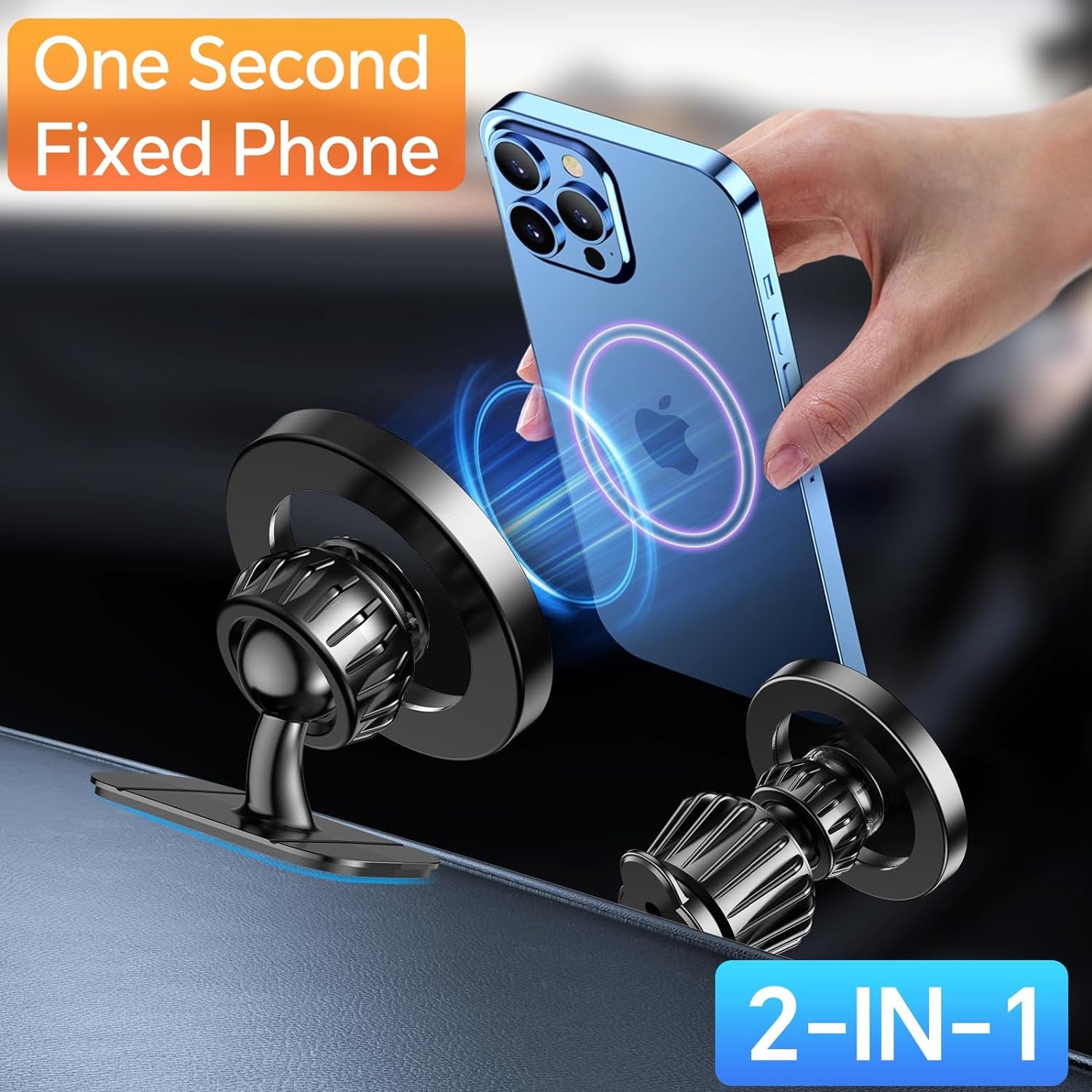 MagSafe Car Mount - 20 Strong Magnets - 360° Magnetic Phone Holder for iPhone 16 Pro Max, 15, 14, 13, 12 Plus 