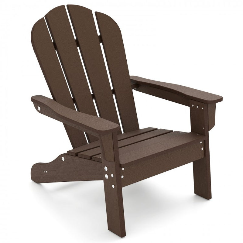 All-Weather HDPE Children's Adirondack Chair with High Backrest and Armrests