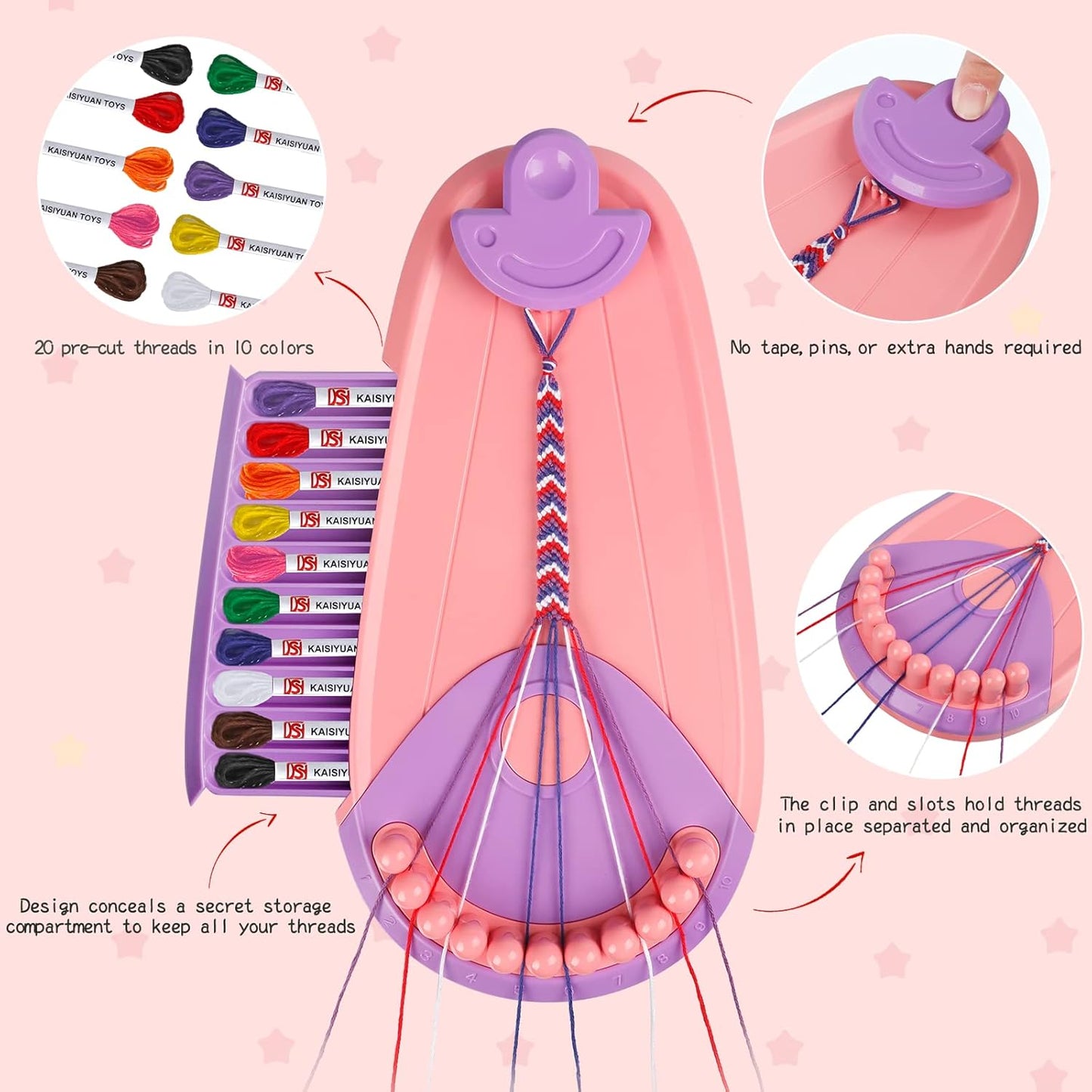 Friendship Bracelet Craft Kit - Creative Activity Making Arts and Crafts for Kids Ages 6+