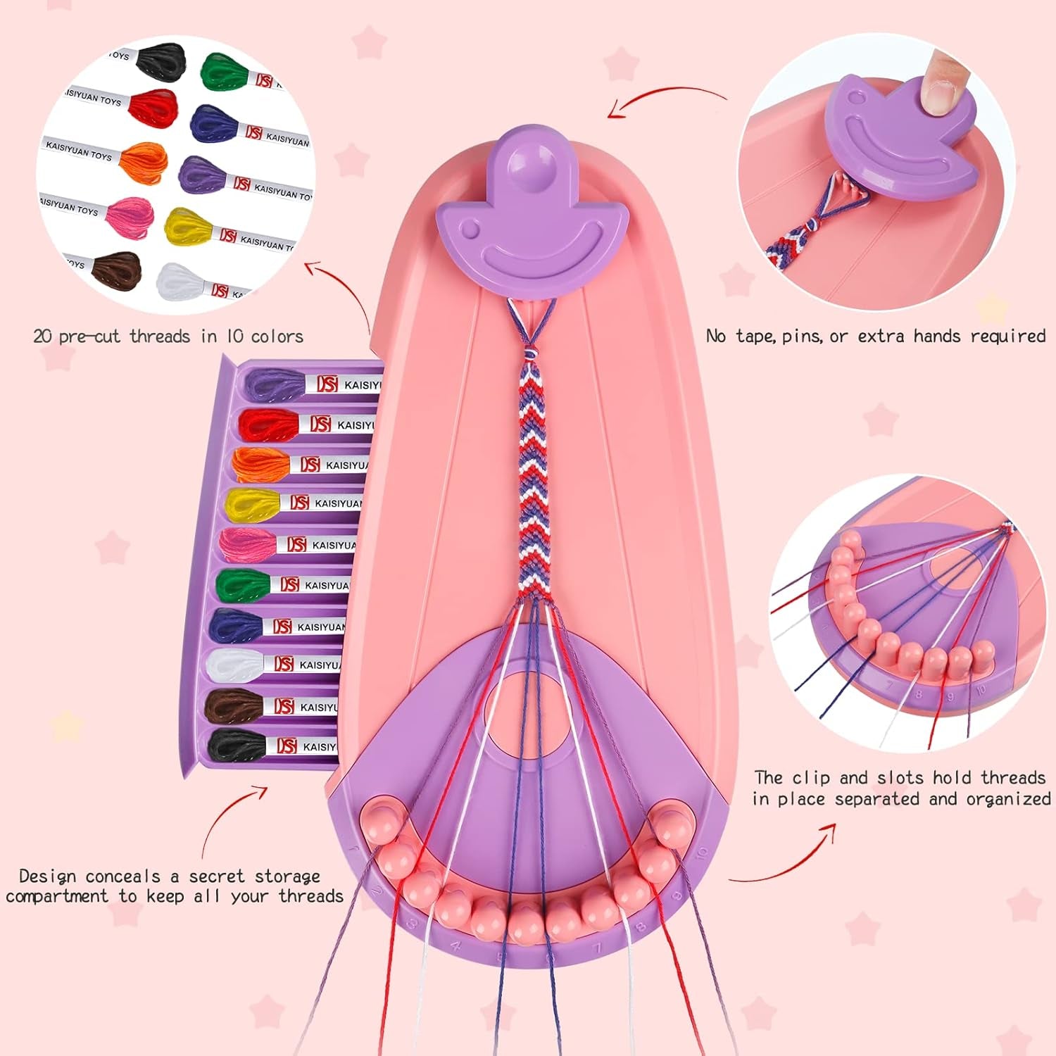 Friendship Bracelet Craft Kit - Creative Activity Making Arts and Crafts for Kids Ages 6+