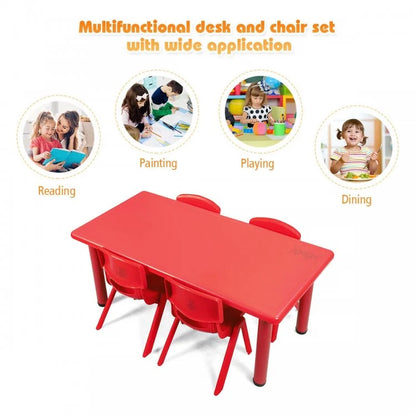 Set of 4 Stackable Plastic Classroom Chairs for Children