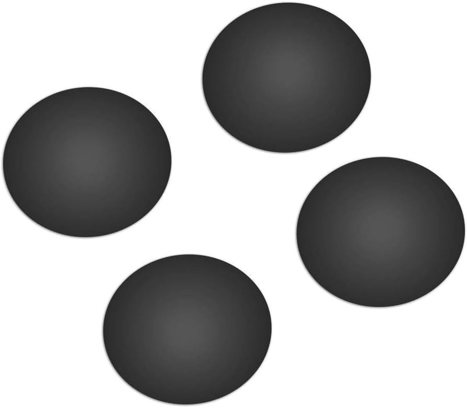 4-Pack Silicone Laptop Feet (0.59 Inch Diameter) - Replacement Bottom Case Feet for MacBook Pro/Air Shell Cover, Black