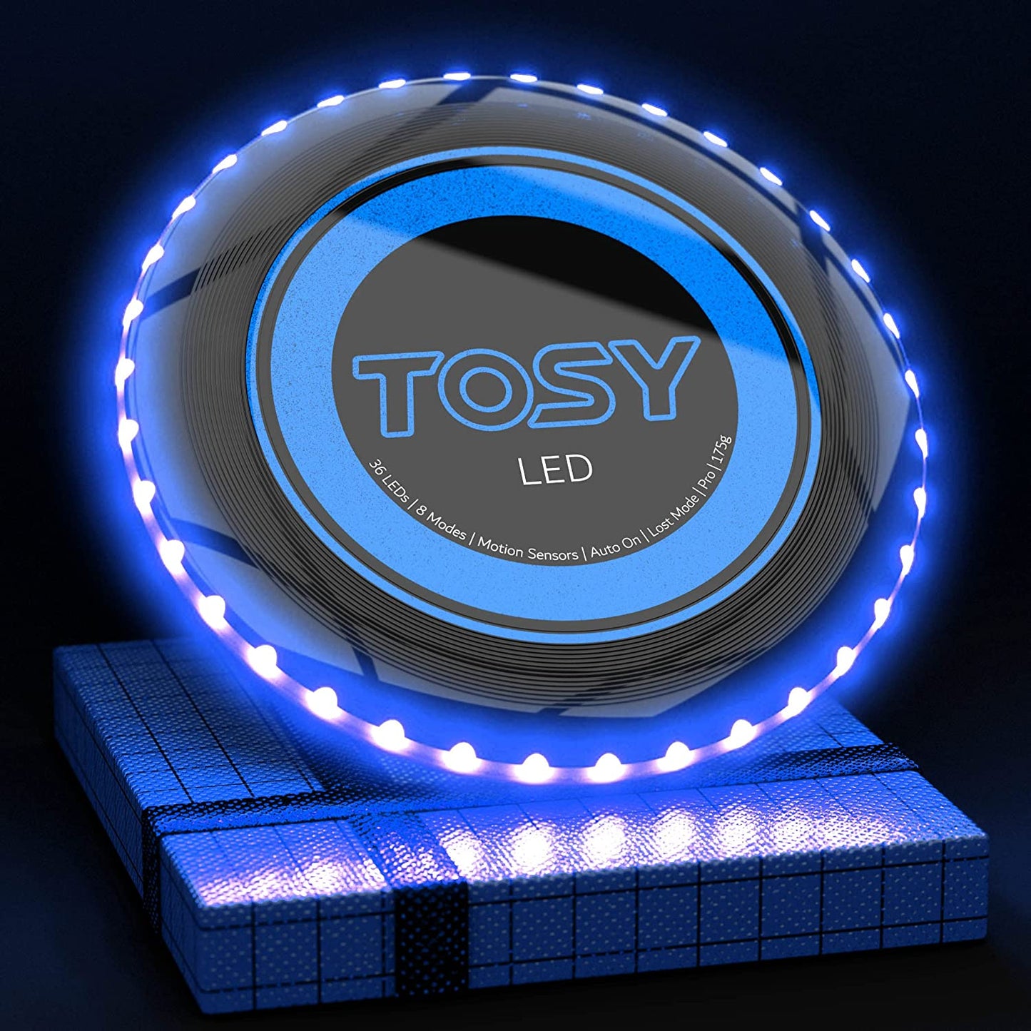 RGB Flying Disc - 16 Million Colors, 36 LEDs, Ultra Bright, Smart Modes, Auto Light Up, Rechargeable, 175g Frisbee