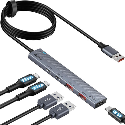 Ultra Slim USB 3.0 Hub with 4 Ports and 4Ft Extended Cable  Laptops, USB Flash Drives, Mobile Hard Drives