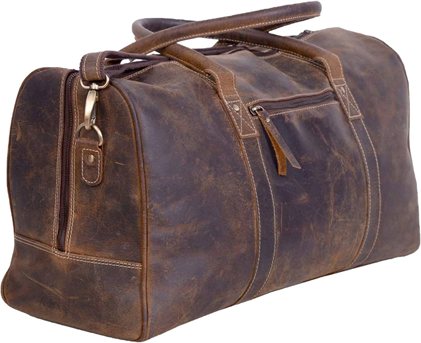 Genuine Leather Weekend Duffel Bag | Versatile Travel and Gym Bag for Men