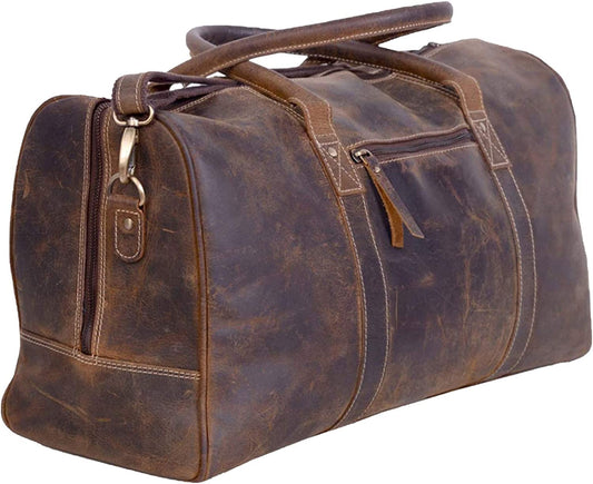 Genuine Leather Weekend Duffel Bag | Versatile Travel and Gym Bag for Men