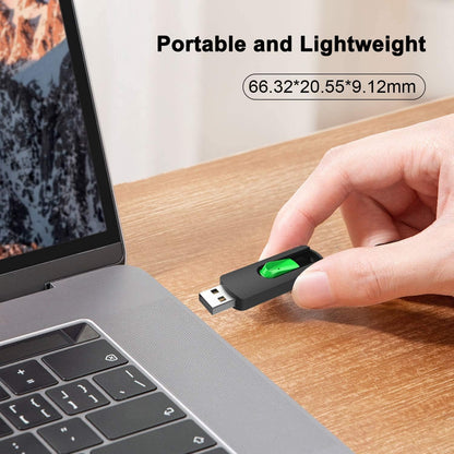 64GB USB 2.0 Flash Drive - Green Memory Stick for Data Storage and Transfer