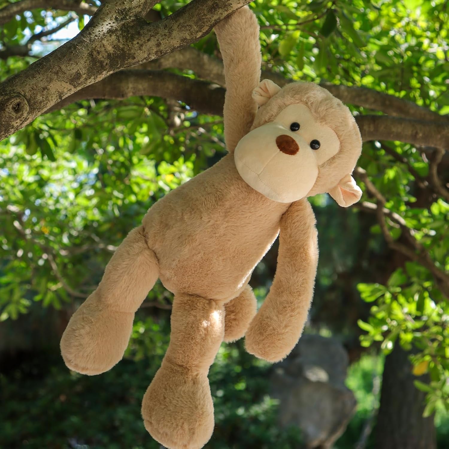 Toys Plush Light Brown Monkey Stuffed Animal Soft Cuddly Perfect for Child (Light Browm Monkey ，9 Inches)