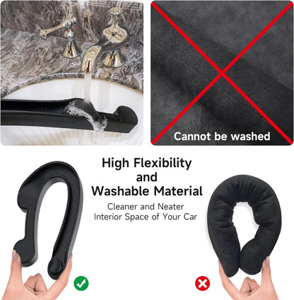 Multifunctional Car Seat Gap Filler Set of 2 - Soft Foam Organizer with Hook Function - Universal Fit 
