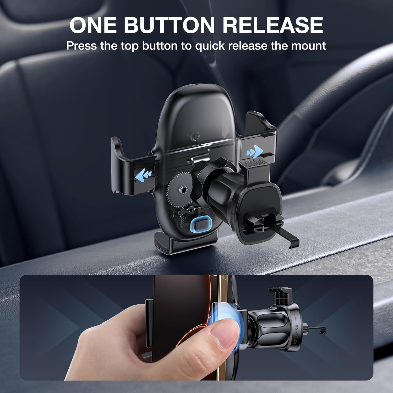 Car Air Vent Phone Holder Mount - Compatible with iPhone 16, 15 Pro Max, 14, Samsung, All Smartphones