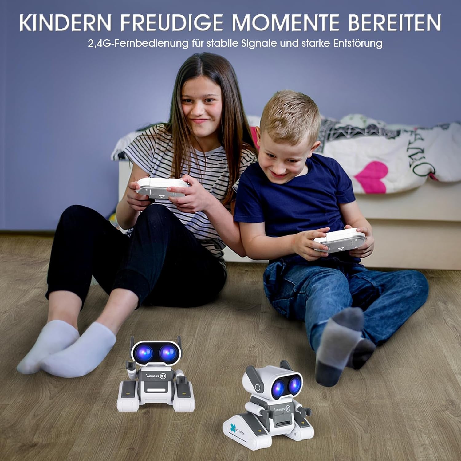 Remote Control LED Robot Toy with Flexible Head and Arms, Dance Moves and Music for Children Aged 3+