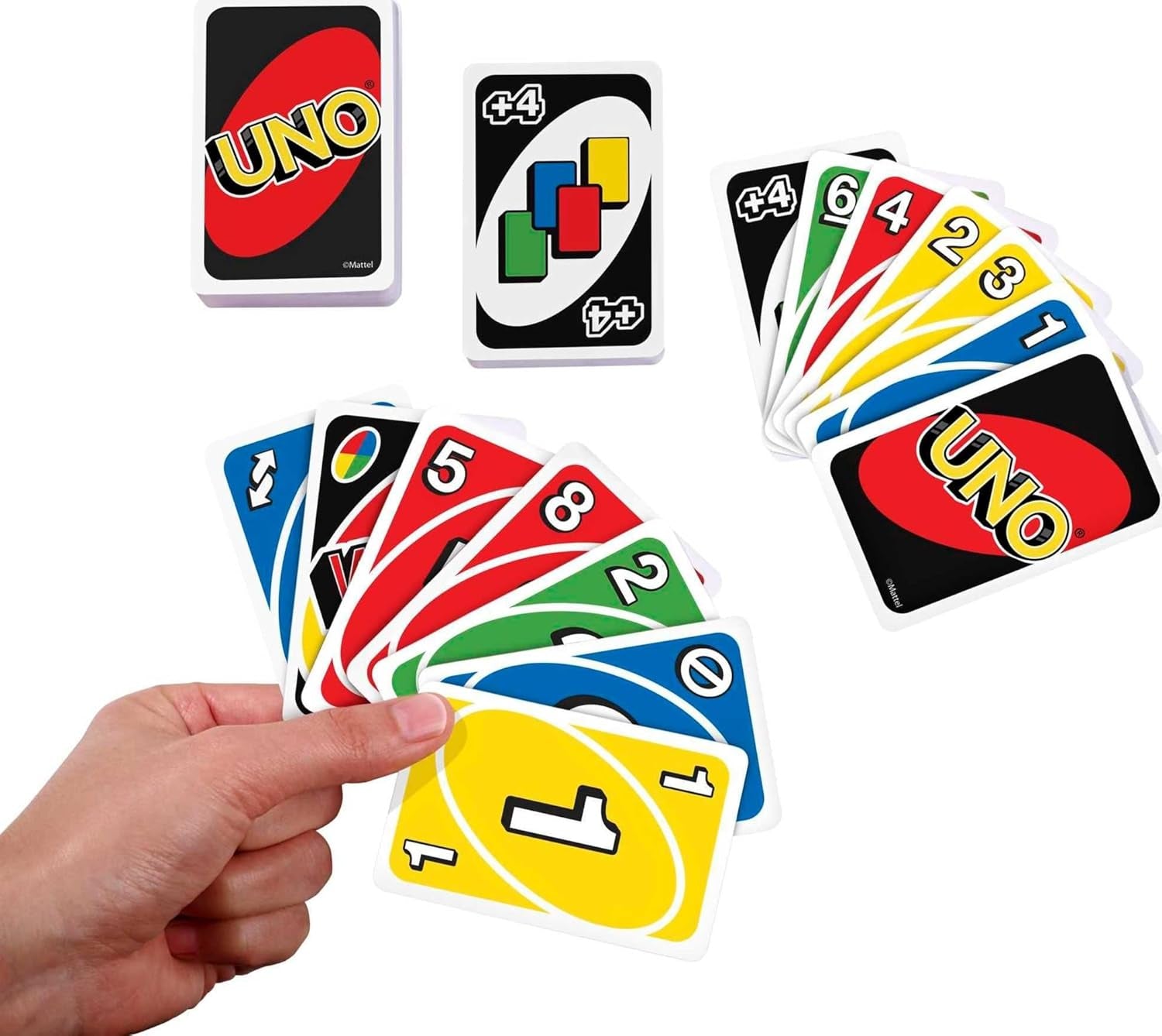 UNO Family Card Game, with 112 Cards in a Sturdy Storage Tin, Travel-Friendly, Makes a Great Game for 7 Year Olds and Up​