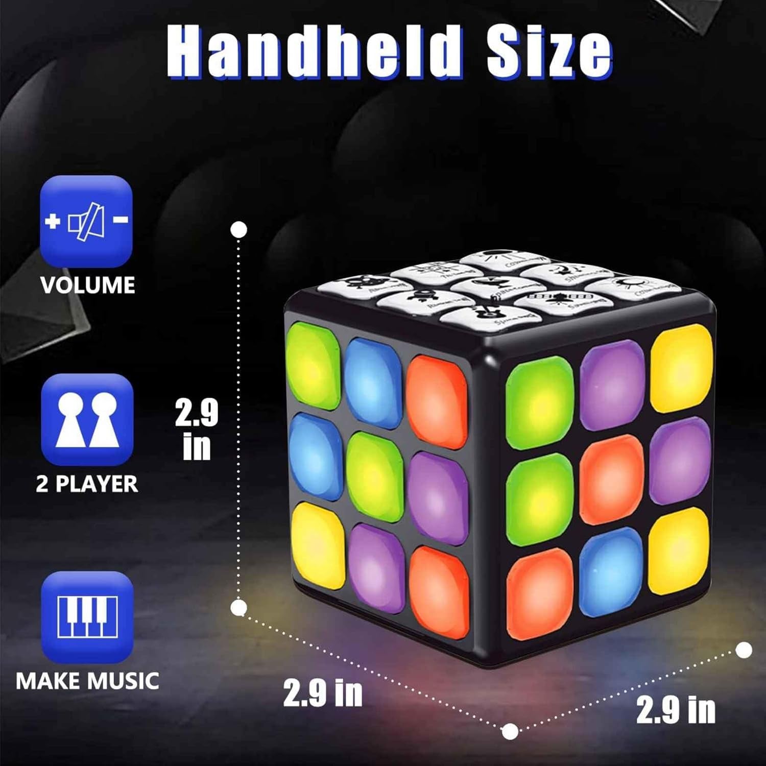 Kids Gift Toy Game Cube: Magic Cube Light up Puzzle Game for Ages 8+