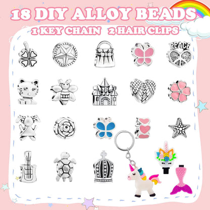 Charm Bracelet Making Kit for Girls Aged 4-12 - DIY Jewelry Craft Supplies and Arts & Crafts Set