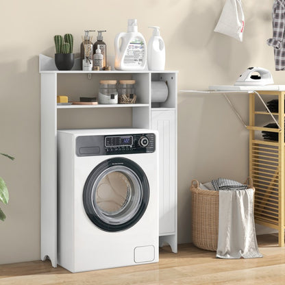 Over-the-Toilet Storage Cabinet with Integrated Toilet Paper Holder