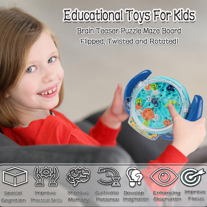 3D Brain Maze Puzzle Game - Educational Fidget Toy for Children Aged 6+