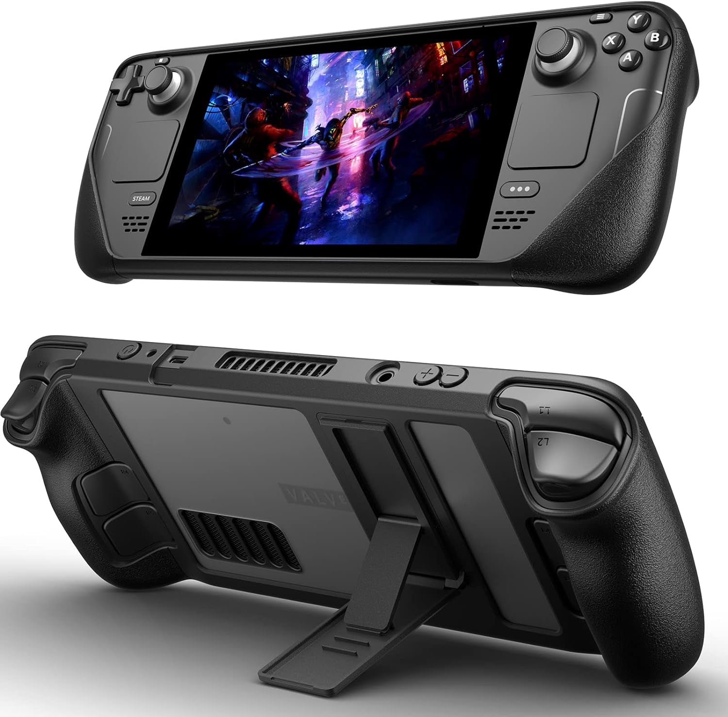 Adjustable Angle Kickstand Case for Steam Deck and Steam Deck OLED -TPU Protective Cover - Shock Absorption, Non-Slip, Anti-Scratch 