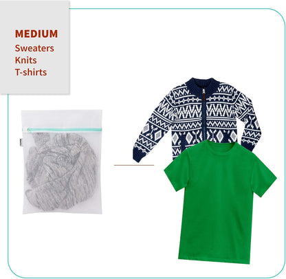 Medium Mesh Laundry Bags for Delicates - Colored Zippers