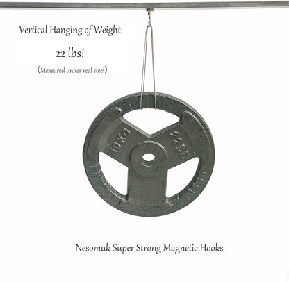 Heavy-Duty Magnetic Hooks - 25 lb Capacity, Ideal for Cruise Essentials, Classroom Supplies, and Home Organization - Pack of 10