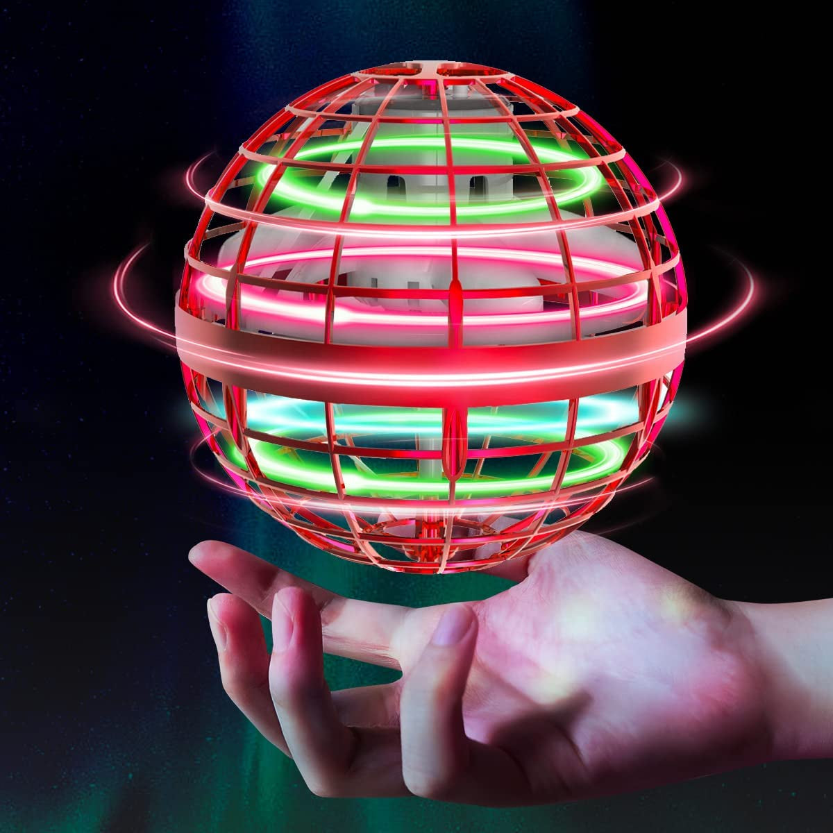 Hand-Controlled Flying Orb Ball Toy - Mini Drone for Outdoor Play, Ideal Birthday Gift for Kids and Adults (Blue)