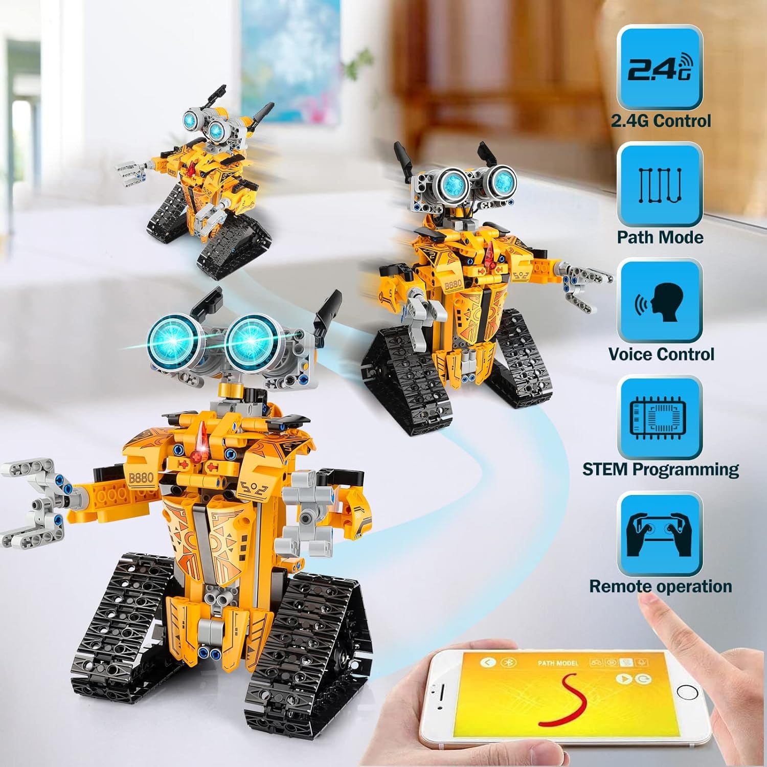 Robotics Building Kit for Ages 8+ Remote & App-Controlled, 468 Pieces 