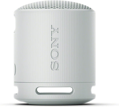 SRS-XB100 Wireless Bluetooth Portable Speaker - IP67 Waterproof & Dustproof, 16-Hr Battery Life, Strap, Hands-Free Calling - Grey