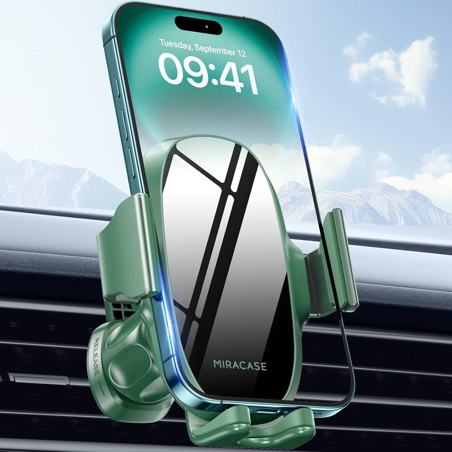 Car Air Vent Phone Holder Mount - Compatible with iPhone 16, 15 Pro Max, 14, Samsung, All Smartphones