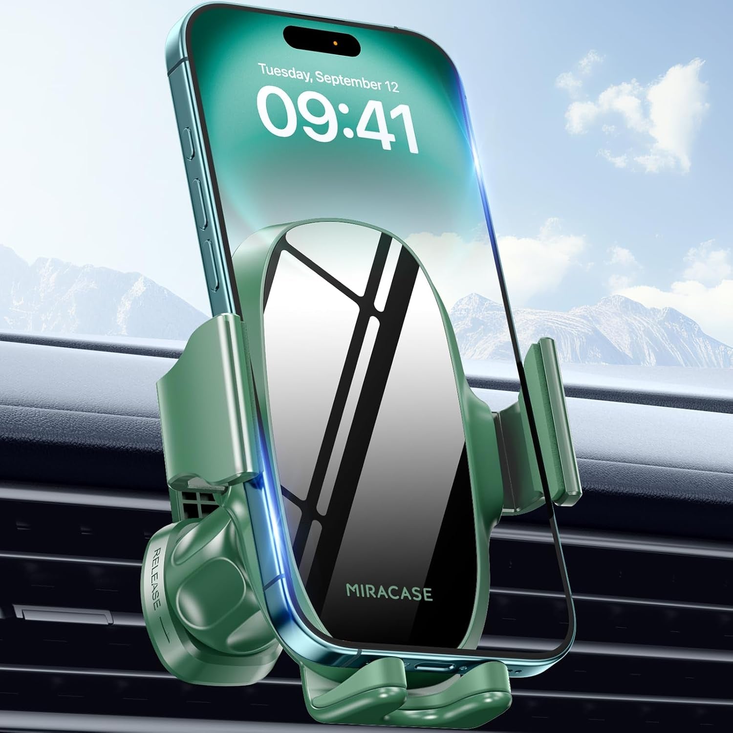 Car Air Vent Phone Holder Mount - Compatible with iPhone 16, 15 Pro Max, 14, Samsung, All Smartphones