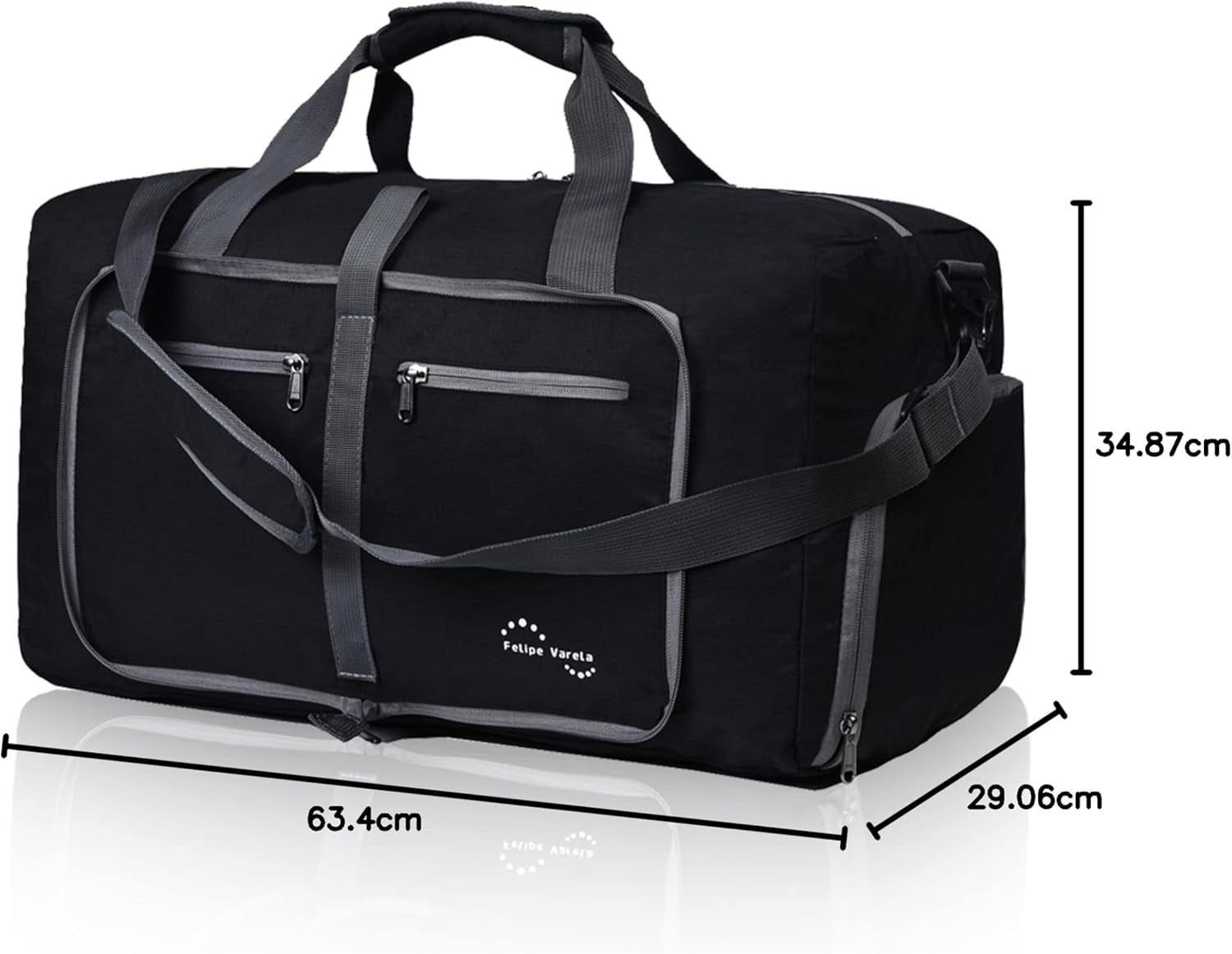 Professional Waterproof Duffle Bag with Shoe Compartment and Adjustable Strap, Foldable Travel Design for Men and Women