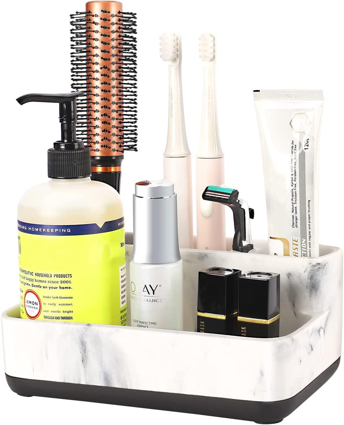 Elegant Bathroom Organizer for Electric Toothbrush and Toothpaste - Oil Rubbed Bronze Countertop Storage Solution