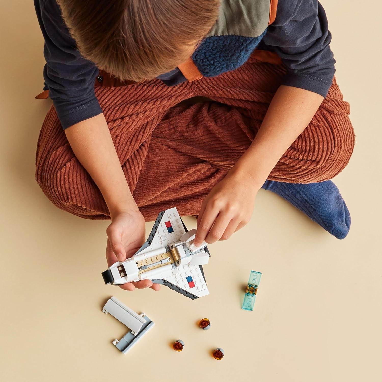 3 in 1 Space Shuttle Toys - Space Toys Building Set for Kids Ages 6+ - Option to Build 2 Spaceships or Astronaut 