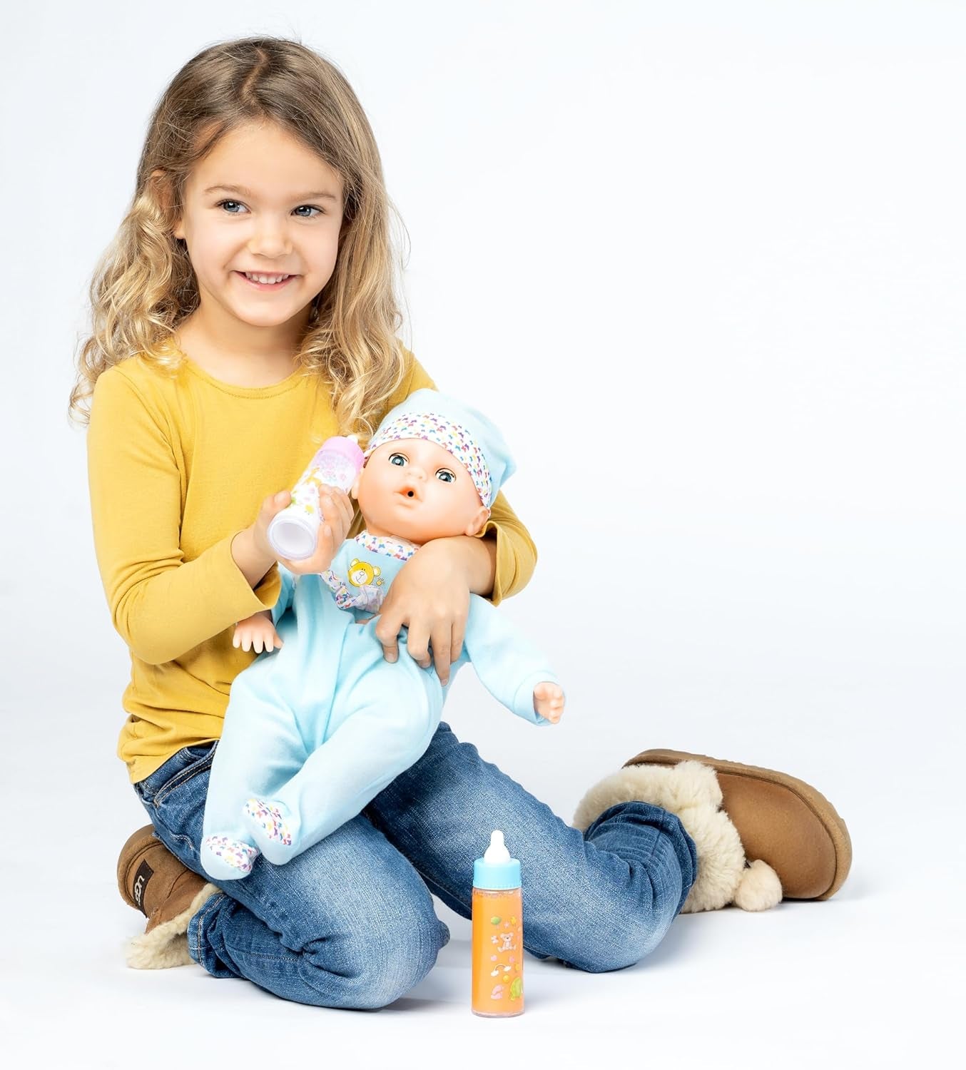 My Sweet Baby Disappearing Magic Bottles Set - Includes 1 Milk Bottle, 1 Juice Bottle, and Pacifier for Baby Doll (Colorful)