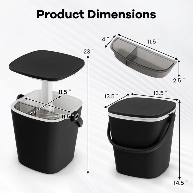 3-in-1 Portable Cooler Bar Table with Integrated Bottle Opener and Lift-Top Lid for Outdoor Use