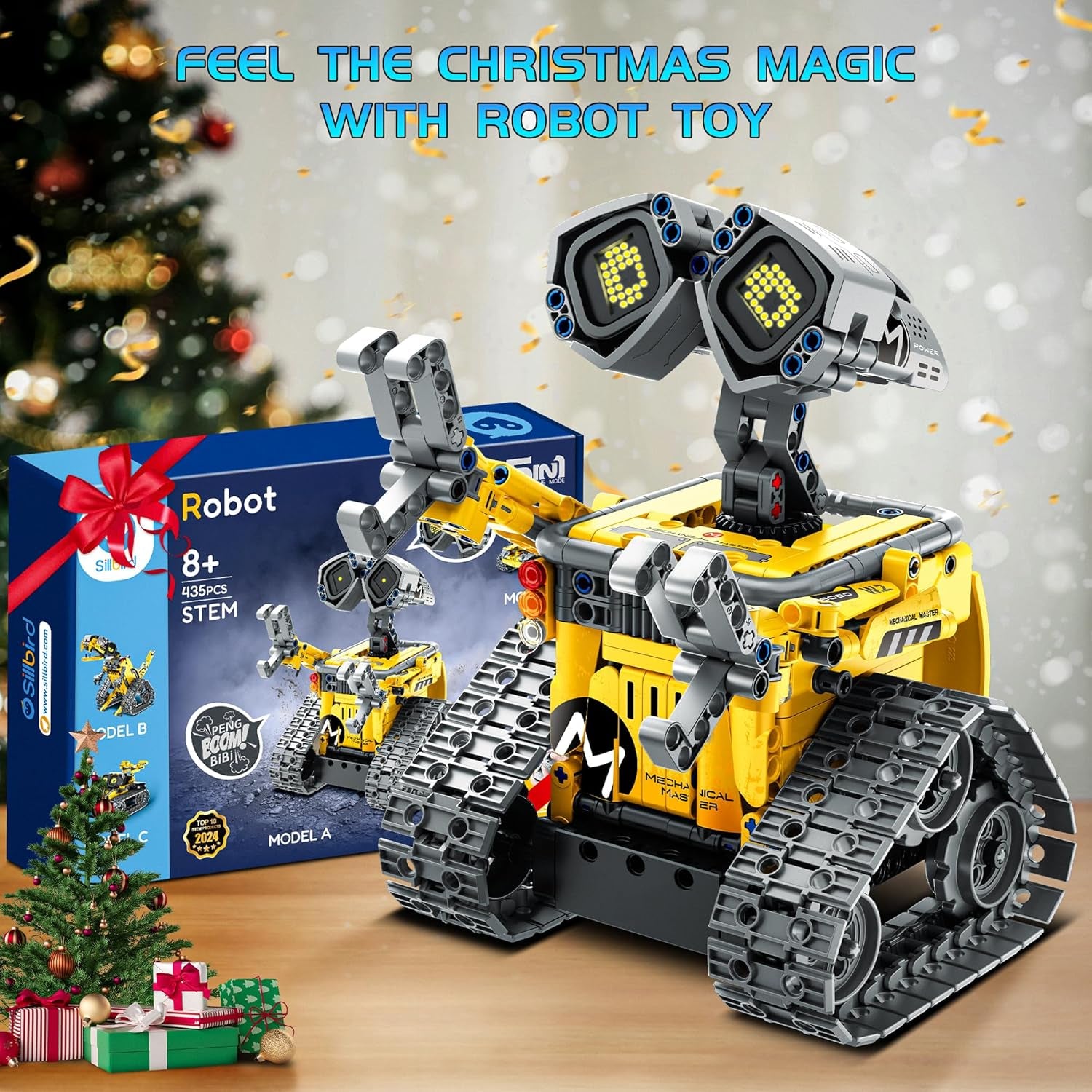  Educational Robot Building Set for Ages 8+ Remote and App-Controlled 5-in-1 Wall Robot Coding Kit, (435 Pieces)