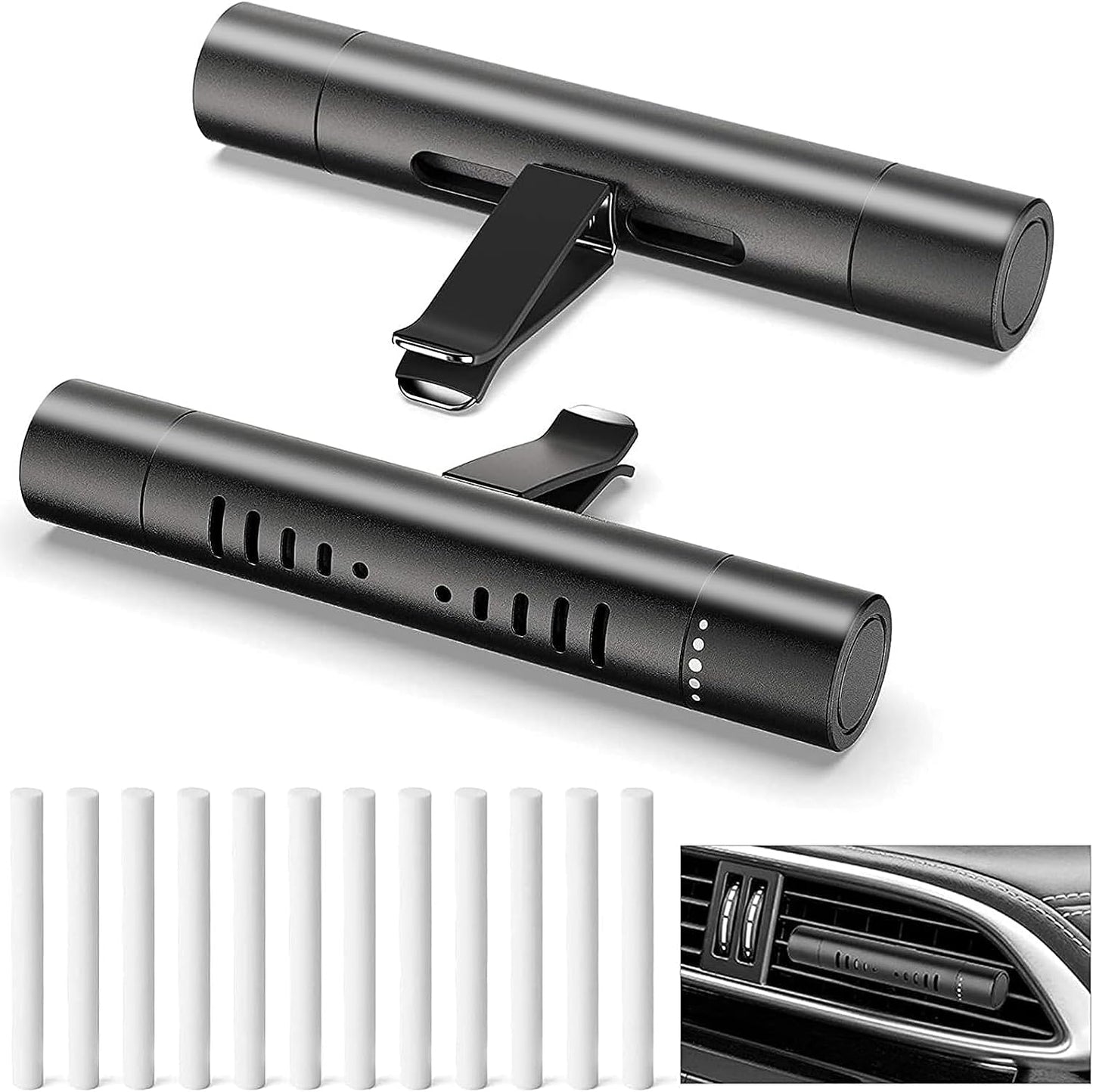 Set of 2 Custom Car Vent Diffusers with Three Personalized Aroma Sticks
