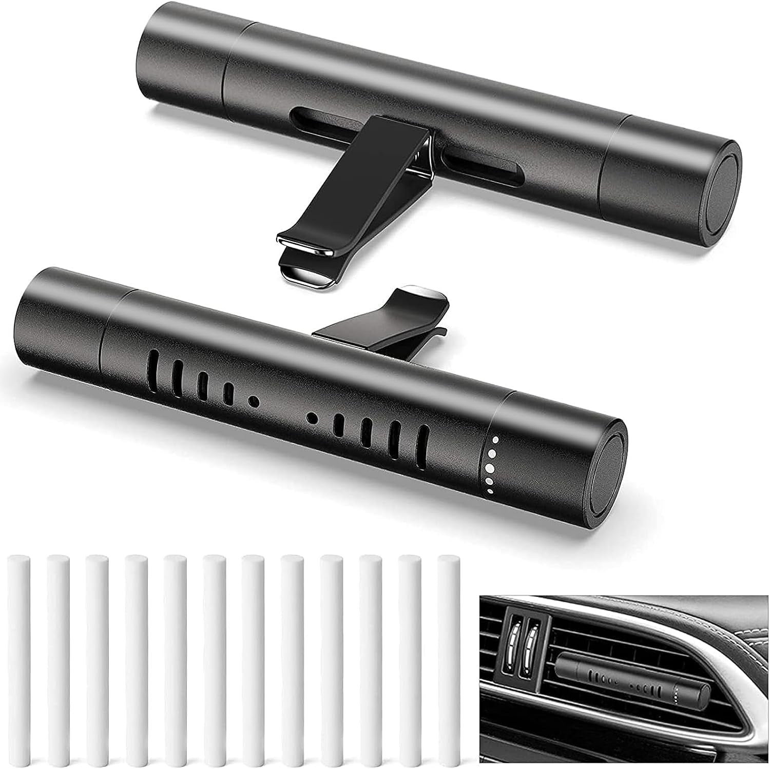 Set of 2 Custom Car Vent Diffusers with Three Personalized Aroma Sticks