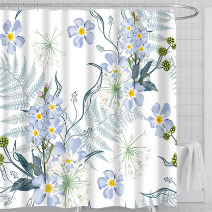 Waterproof Fabric Shower Curtain featuring Banff National Park Smoky Mountain Design, 12 Hooks, 71" x 71" (180 cm x 180 cm), Dark Gray