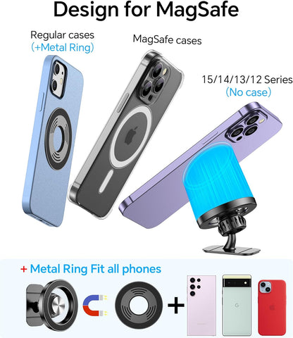 MagSafe Car Mount - 20 Strong Magnets - 360° Magnetic Phone Holder for iPhone 16 Pro Max, 15, 14, 13, 12 Plus 