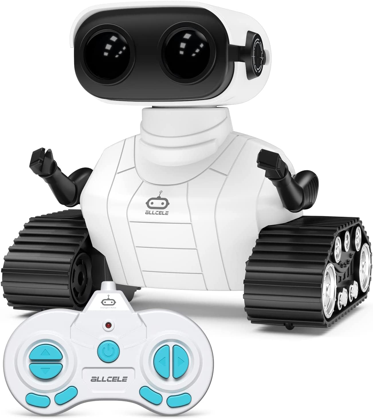 Rechargeable RC Robot Remote Control Toy with Music and LED Eyes, Gift for Children Age 3+ Pink