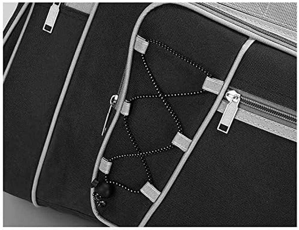 Extra Large Lightweight Oxford Travel Duffle Bag for Men and Women - Waterproof Weekender Overnight Carry-On Luggage (26", Blue Gold)
