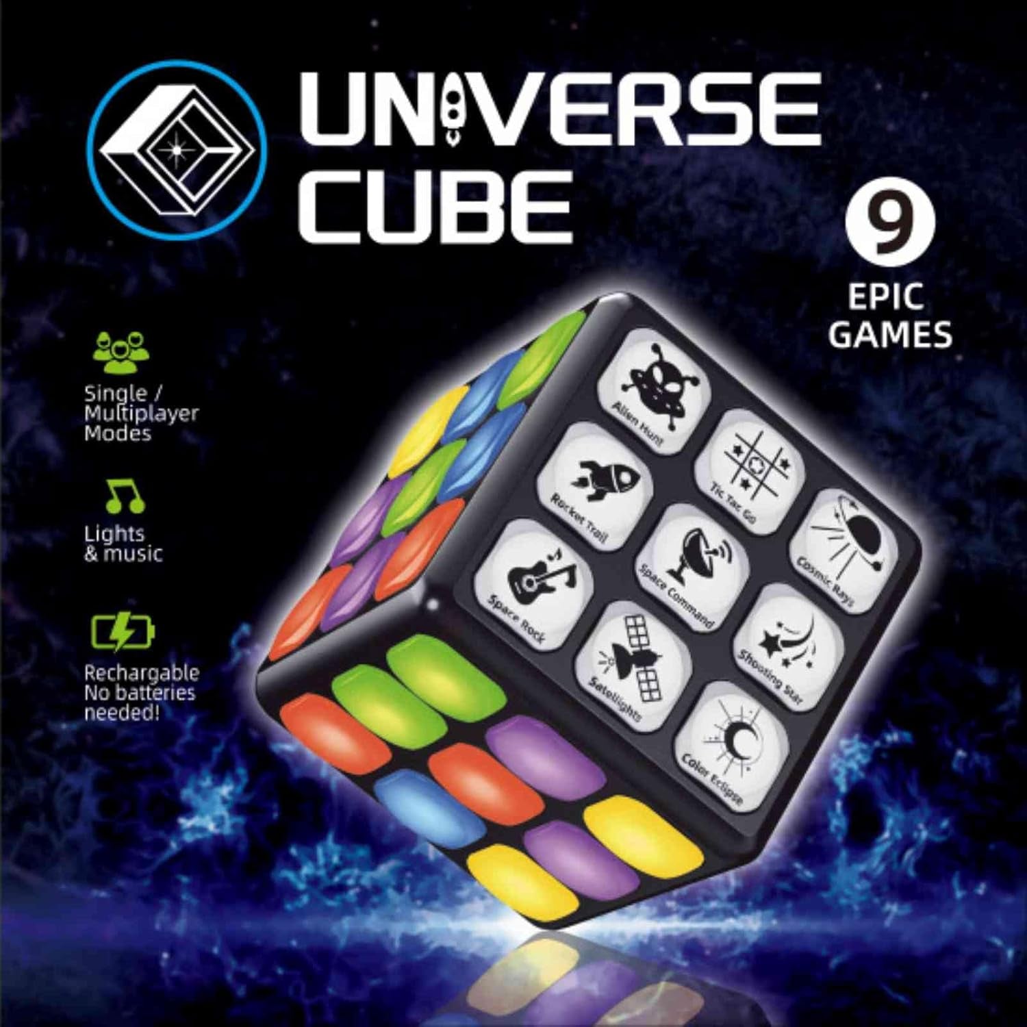 Kids Gift Toy Game Cube: Magic Cube Light up Puzzle Game for Ages 8+