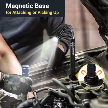 LED Magnetic Pickup Tool for Men - 22" Flexible Magnet for Hard-to-Reach Items, Ideal Christmas and Birthday Gift for Dads, Grandfathers, and Car Enthusiasts