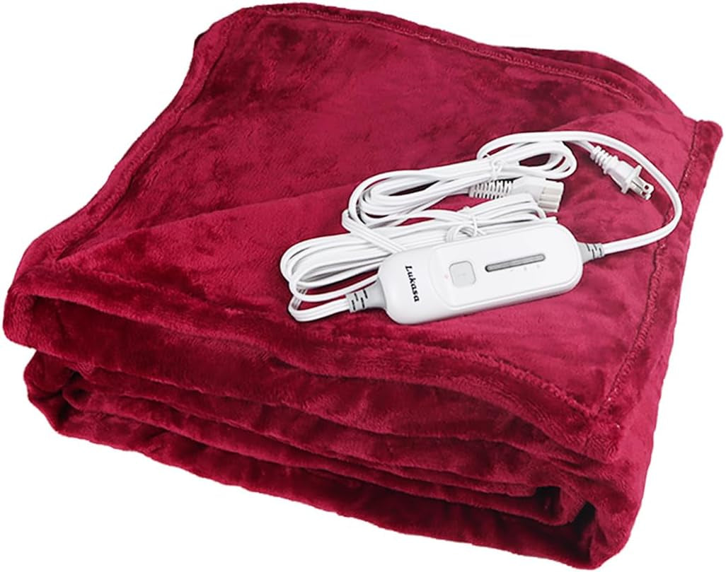 Reversible Electric Heated Blanket - Flannel/Sherpa, Fast Heating with 3 Temperature Settings, 4-Hour Auto Shut-Off, ETL Certified, Machine Washable, 50" x 60