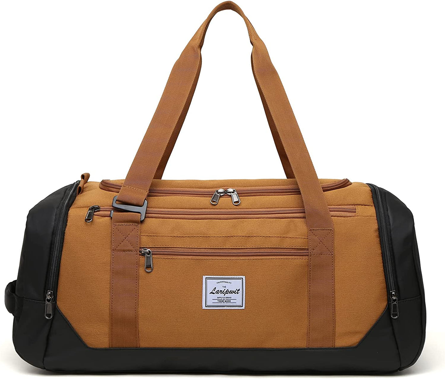 Men's 40L Travel Duffle Bag with Wet Pocket and Shoe Compartment - Versatile Weekender Backpack for Travel, Khaki