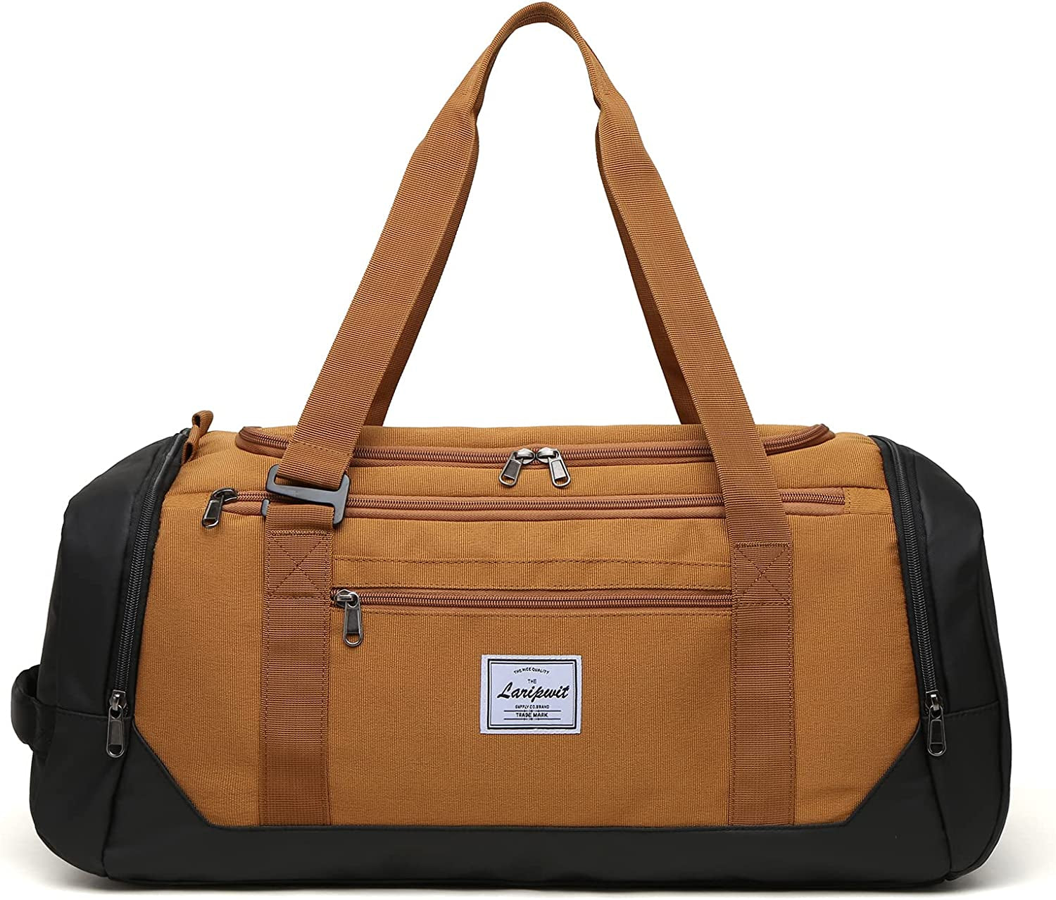 Men's 40L Travel Duffle Bag with Wet Pocket and Shoe Compartment - Versatile Weekender Backpack for Travel, Khaki