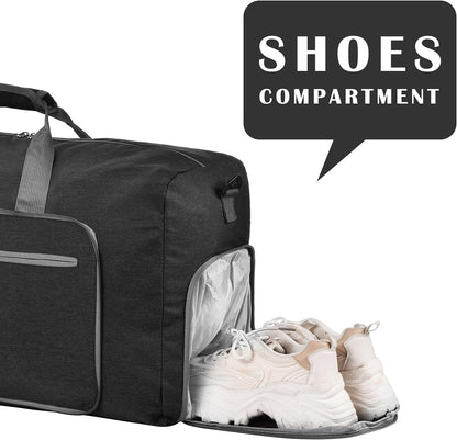 Professional Waterproof Duffle Bag with Shoe Compartment and Adjustable Strap, Foldable Travel Design for Men and Women