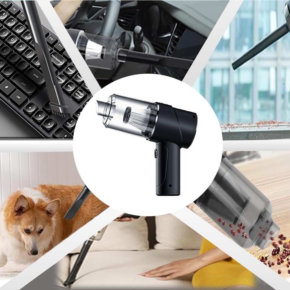 Cordless Handheld Mini Vacuum Cleaner -16000PA Suction Power, 4-in-1 Wireless Air Duster, Blower 
