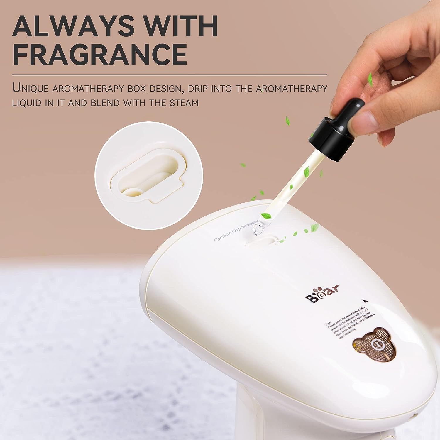 Handheld 1300W Clothes Steamer with 230ml Tank, Fast Heat-Up, Auto-Off Feature, and Brush for Effective Fabric Wrinkle Removal