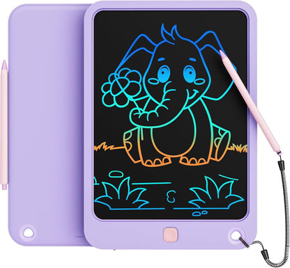 Colorful Doodle Board Drawing Tablet- Children, Memo Board and Drawing Pad-Lanyard, Educational Travel Toy Ages 3+ (Pink)